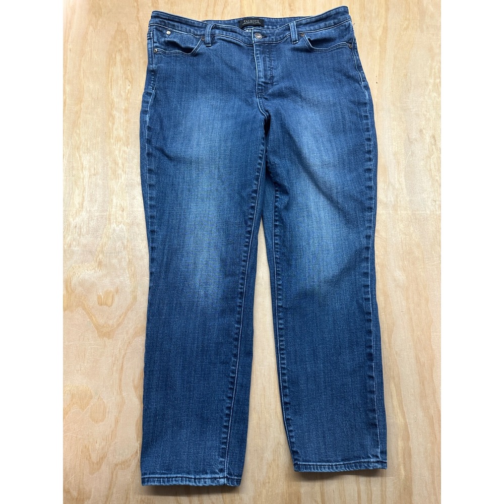 Talbots Flawless Five Pocket Slim Ankle Jeans Blue Medium Wash Womens Size 14‎